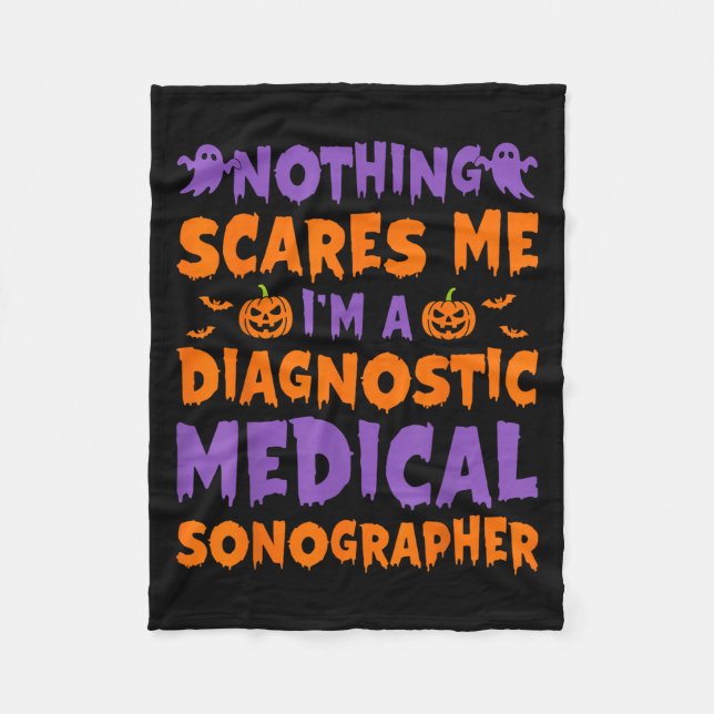 Nothing Es Me I'm A Diagnostic Medical Sonographer Fleecedecke (Vorderseite)
