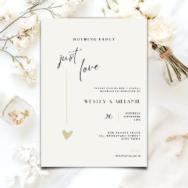 Nothing Fancy Just Love Minimal Wedding Invitation Einladung