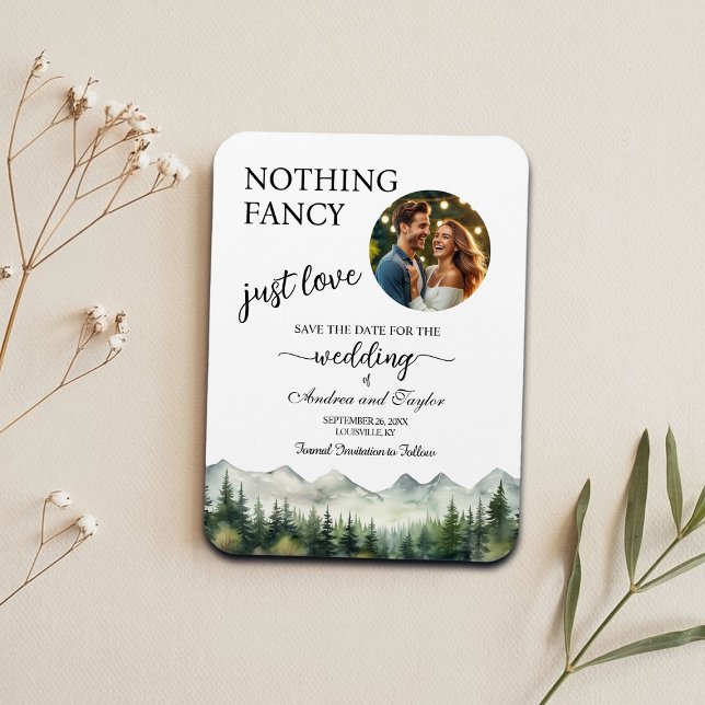 Nothing Fancy Just Love Photo Save the Date Magnet (Von Creator hochgeladen)