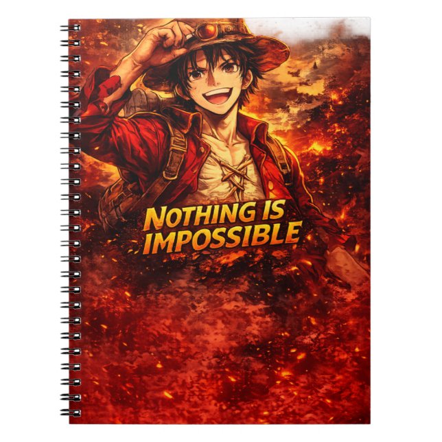 Nothing Is Impossible Abenteuer-Notizbuch – Inspir Notizblock (Vorderseite)