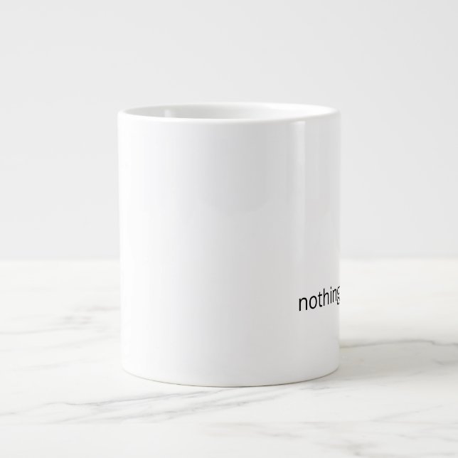 Nothing Needs Fixing – Minimal Support Coffee Jumbo-Tasse (Vorderseite)