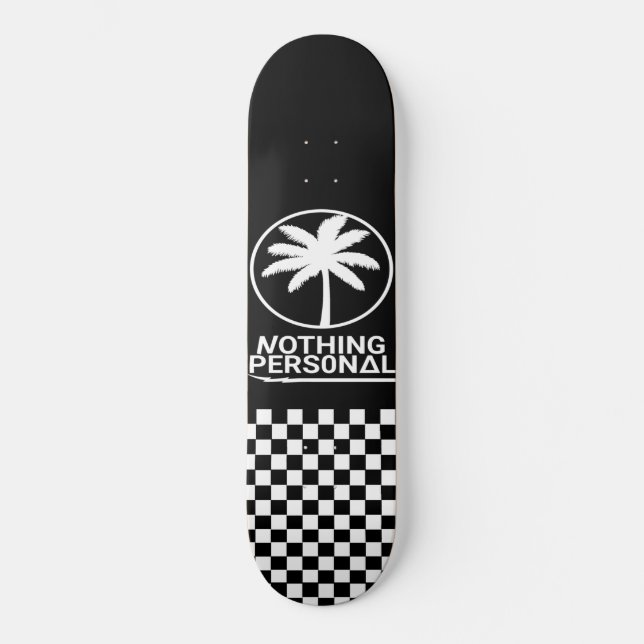 Nothing Personal Checker Dipped Skateboard (Vorderseite)