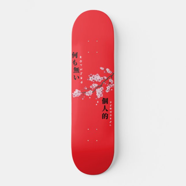 Nothing Personal - Cherry Blossom Skateboard (Vorderseite)