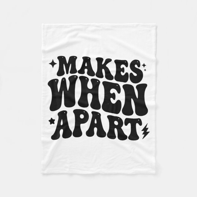 Nothing Sense We’re Funny Retro Quote Design  Fleecedecke (Vorderseite)