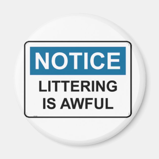 NOTICE Litting ist schmerzhaft Magnet (Vorne)