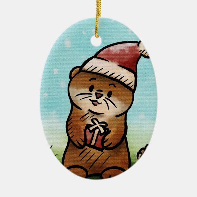 Notice Otis Christmas Oval Ornament (Vorne)