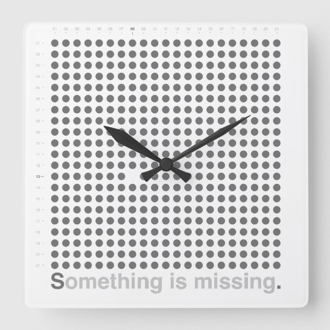 NOTICE QUADRATISCHE WANDUHR (Vorderseite)