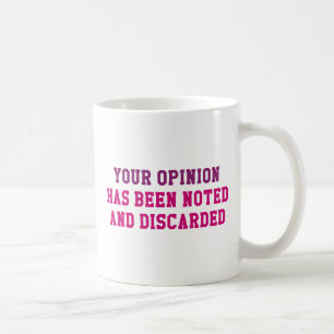 notiert und verworfen kaffeetasse