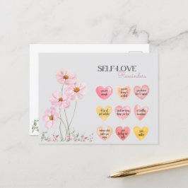 Notierungen für die Herz-Liebe-Affirmation von Ros Feiertagspostkarte