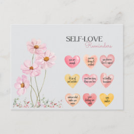 Notierungen für die Herz-Liebe-Affirmation von Ros Feiertagspostkarte