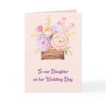 Notiz an die Tochter zum Hochzeitstag Pfirsichkart
