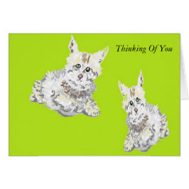 Notiz Card Denken Sie an Sie /Kätzchen