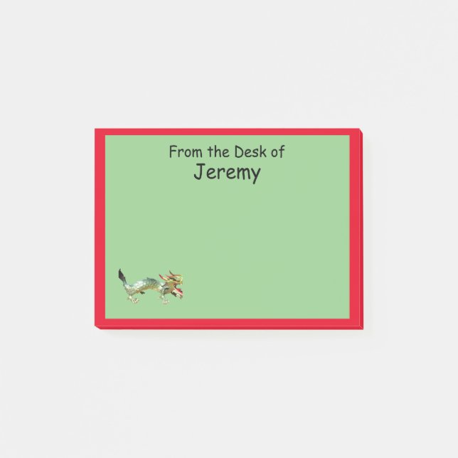 Notiz nach dem Ende - Drache und rote Grenze (Vorderseite)