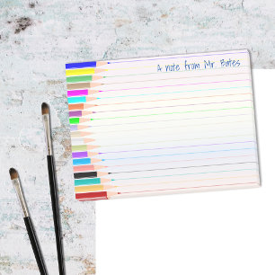 Notiz vom Kunstlehrer Personalisierte Klebezettel