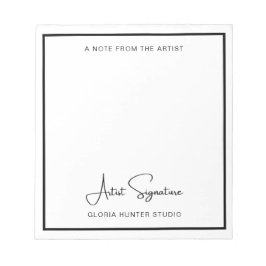 Notiz zur benutzerdefinierten Kunstsignatur aus de Notizblock