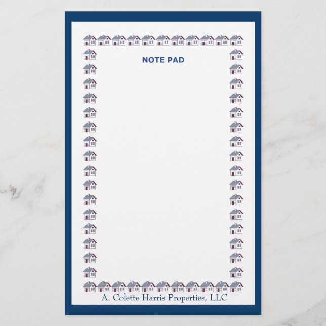 Notizblock- Design 4 Briefpapier (Vorderseite)