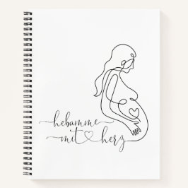 Notizblock Hebamme mit Herz Notizbuch
