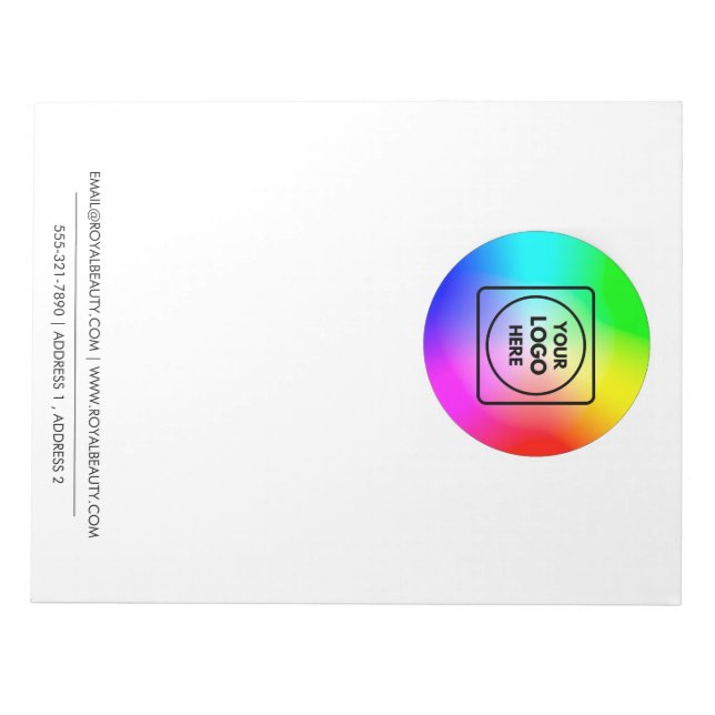Notizblock im Letter-Format 8,5x11 mit individuell (Vorderseite)