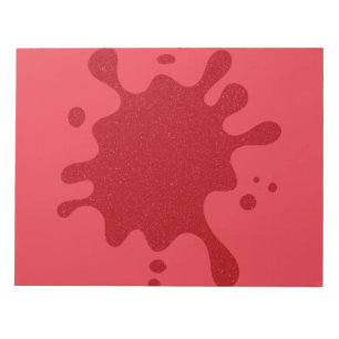 Notizblock mit anpassbarem Tomatenrot-Splash-Desig