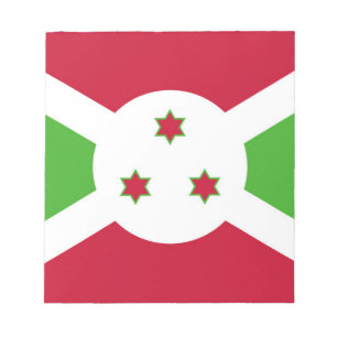 Notizblock mit der Flagge von Burundi