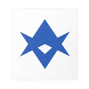 Notizblock mit der Flagge von Toyota City, Japan