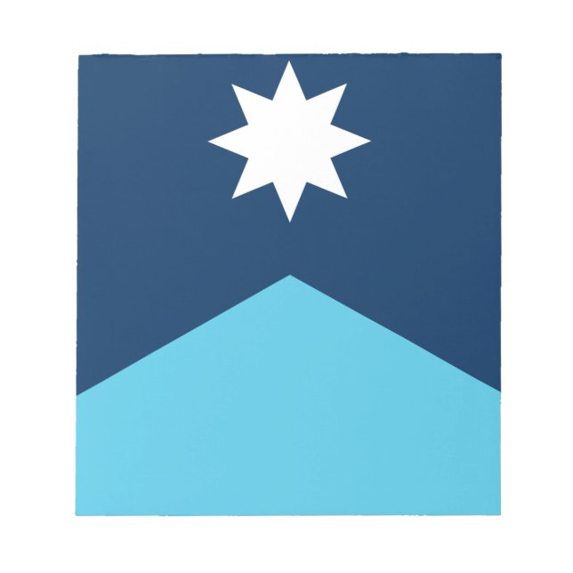 Notizblock mit Flagge von Minnesota, USA (Vorderseite)