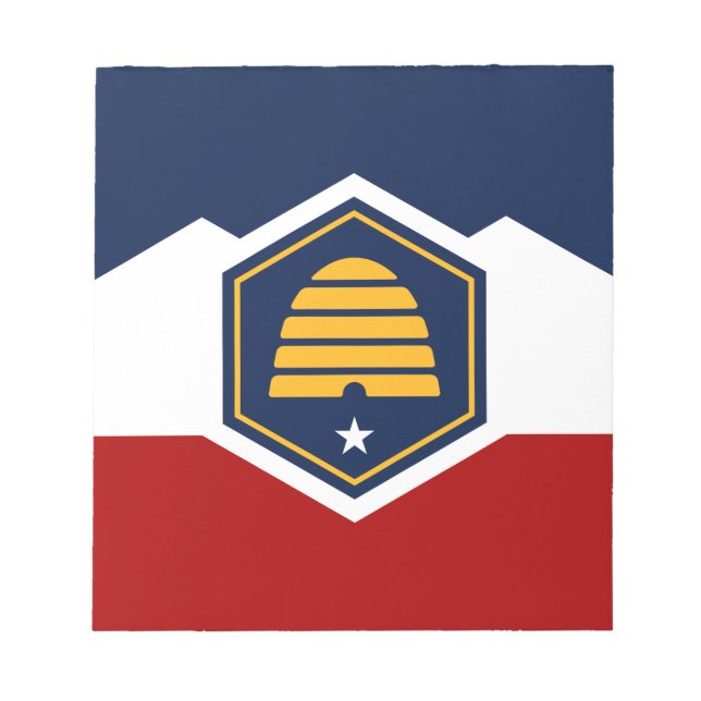 Notizblock mit Flagge von Utah, USA (Vorderseite)