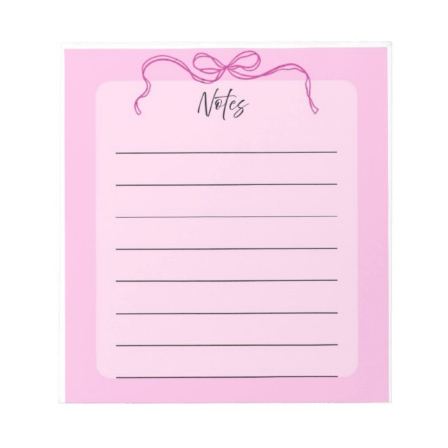 Notizblock mit rosa Bug (Vorderseite)