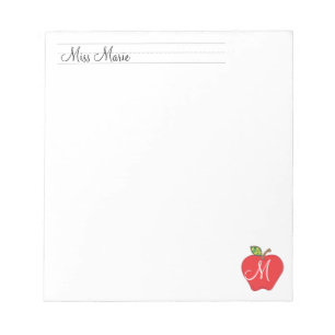 Notizblöcke der Monogramm-   Lehrer- 