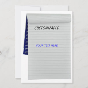 Notizbuch-Anmerkungen - Raum-Rückseite Mitteilungskarte