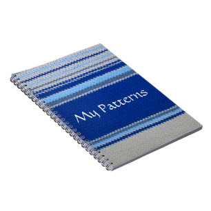 Notizbuch - Blau und Weiße Streifen Notizblock