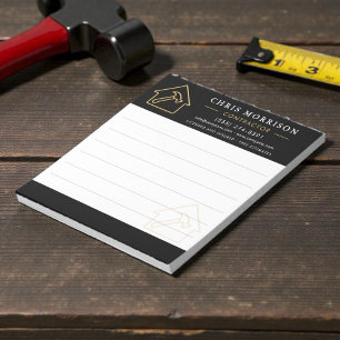 Notizbuch Construction Company Black Gold Notizblock