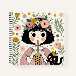 Notizbuch „Das kleine Mädchen mit dem Bubble Tea“