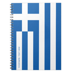 Notizbuch für die griechische Flagge Notizblock
