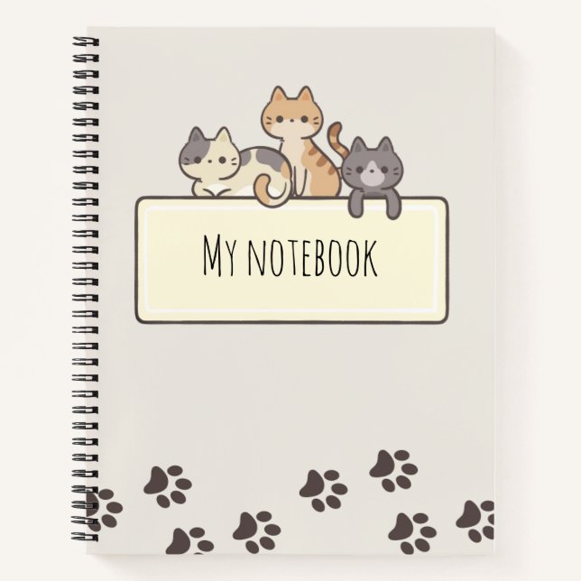 Notizbuch für Katzenliebhaber (Vorderseite)
