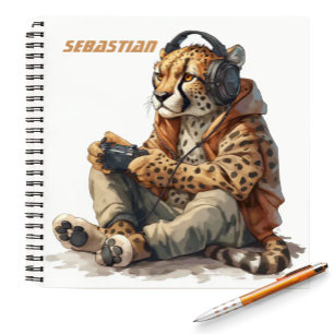 Notizbuch für Kinder Gamer Cheetah