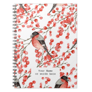 Notizbuch für Vögel und Beeren Notizblock