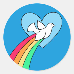 Notizbuch-Gekritzel-Frieden u. Runder Aufkleber