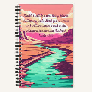 Notizbuch Isaiah 43:19 Fluss Wüste