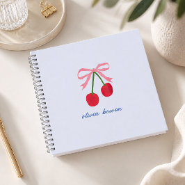 Notizbuch Journal | Kirschrote Kokette Schleife Cu