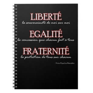 Notizbuch: Liberté, Egalité, Fraternité Notizblock