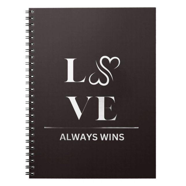 NOTIZBUCH 'LOVE ALWAYS WINS' NOTIZBLOCK (Vorderseite)