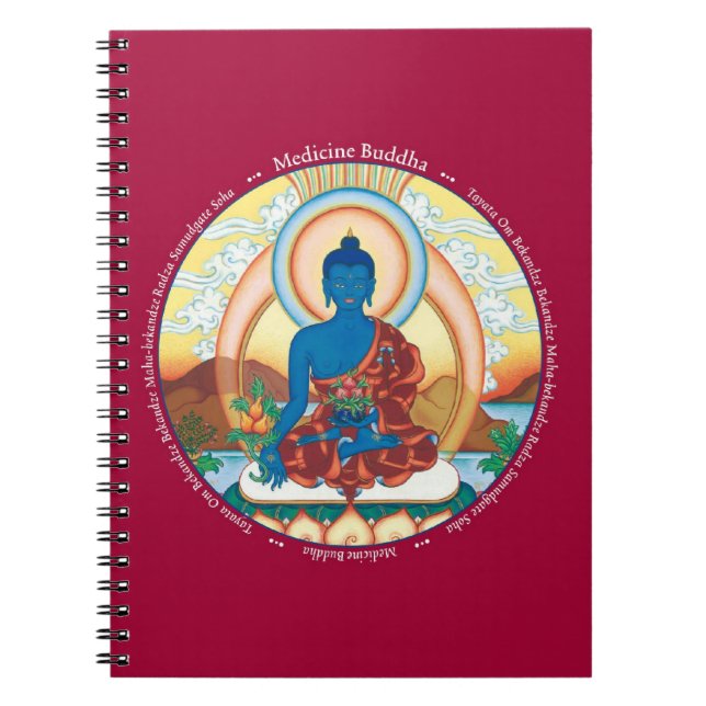 NOTIZBUCH - Medizin Buddha mit seiner Notizblock (Vorderseite)