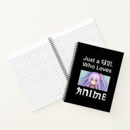Notizbuch mit Anime-Mädchen