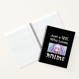 Notizbuch mit Anime-Mädchen