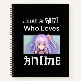 Notizbuch mit Anime-Mädchen