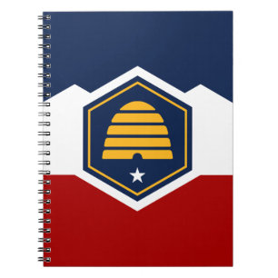 Notizbuch mit der Flagge von Utah, USA Notizblock