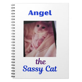 Notizbuch mit der frechen Katze Engel Notizblock