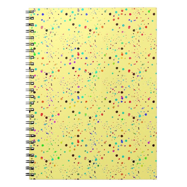 Notizbuch mit farbigen Punkten Notizblock (Vorderseite)
