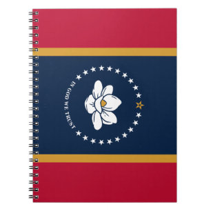 Notizbuch mit Flagge des US-Bundesstaates Mississi Notizblock